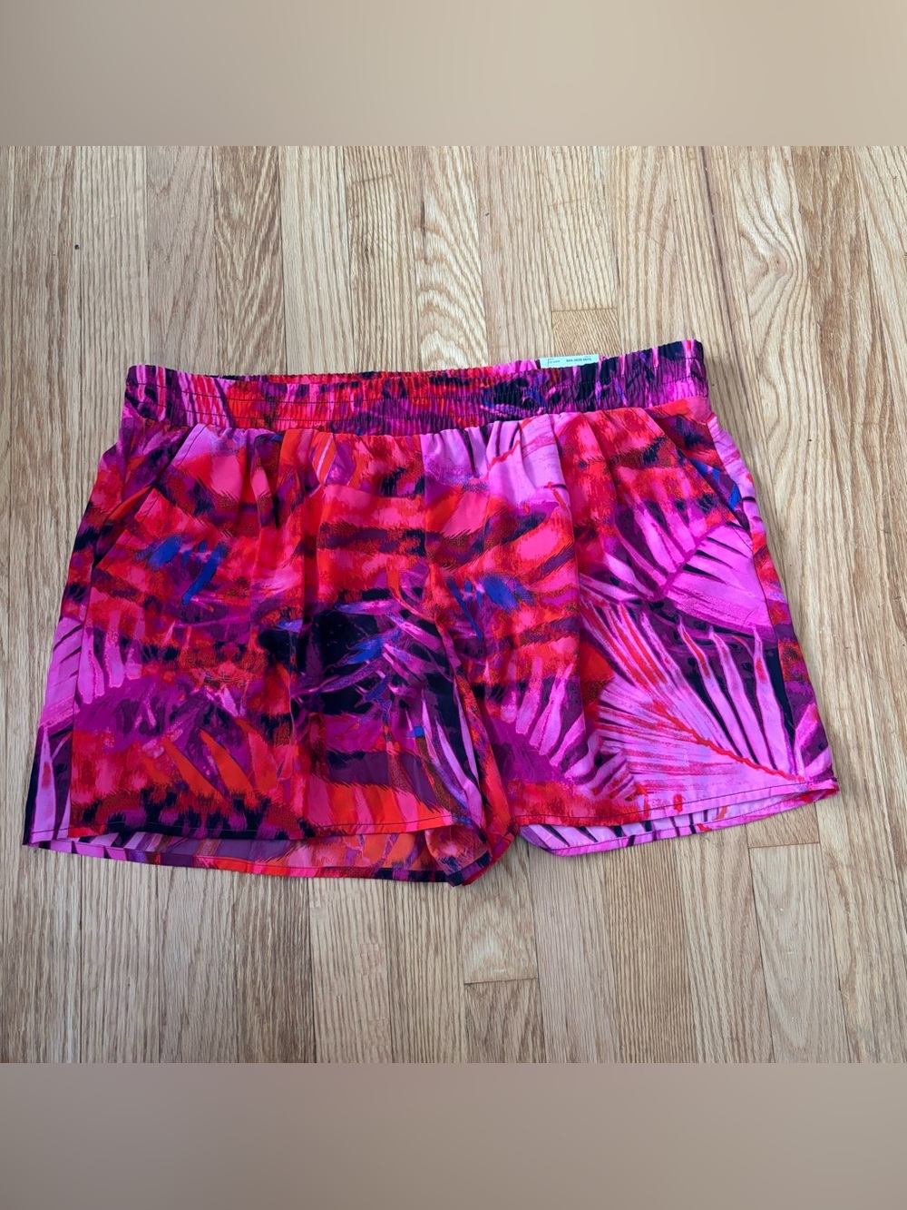 A.N.A Women’s Vibrant Pink & Red Printed Elastic Waist Athletic Shorts - Size XL